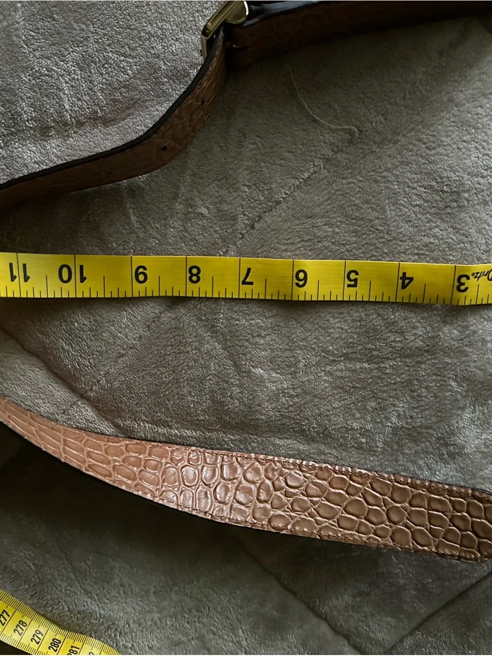 Rare Michael Kors Croc-Embossed Brown Leather Shoulder Bag